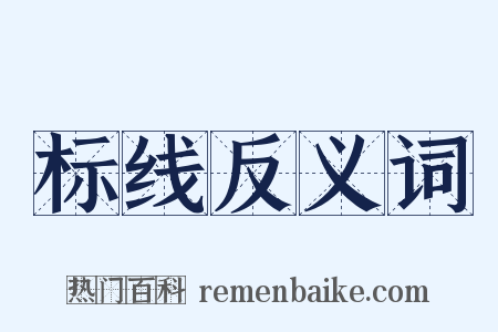 标线反义词是什么意思的图片